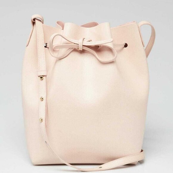 Mansur Gavriel Rosa Saffiano Leather Large Bucket Bag - Picture 1 of 9